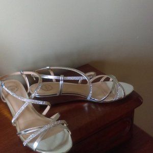 Silver Strappy Shoes  Womens Size 9